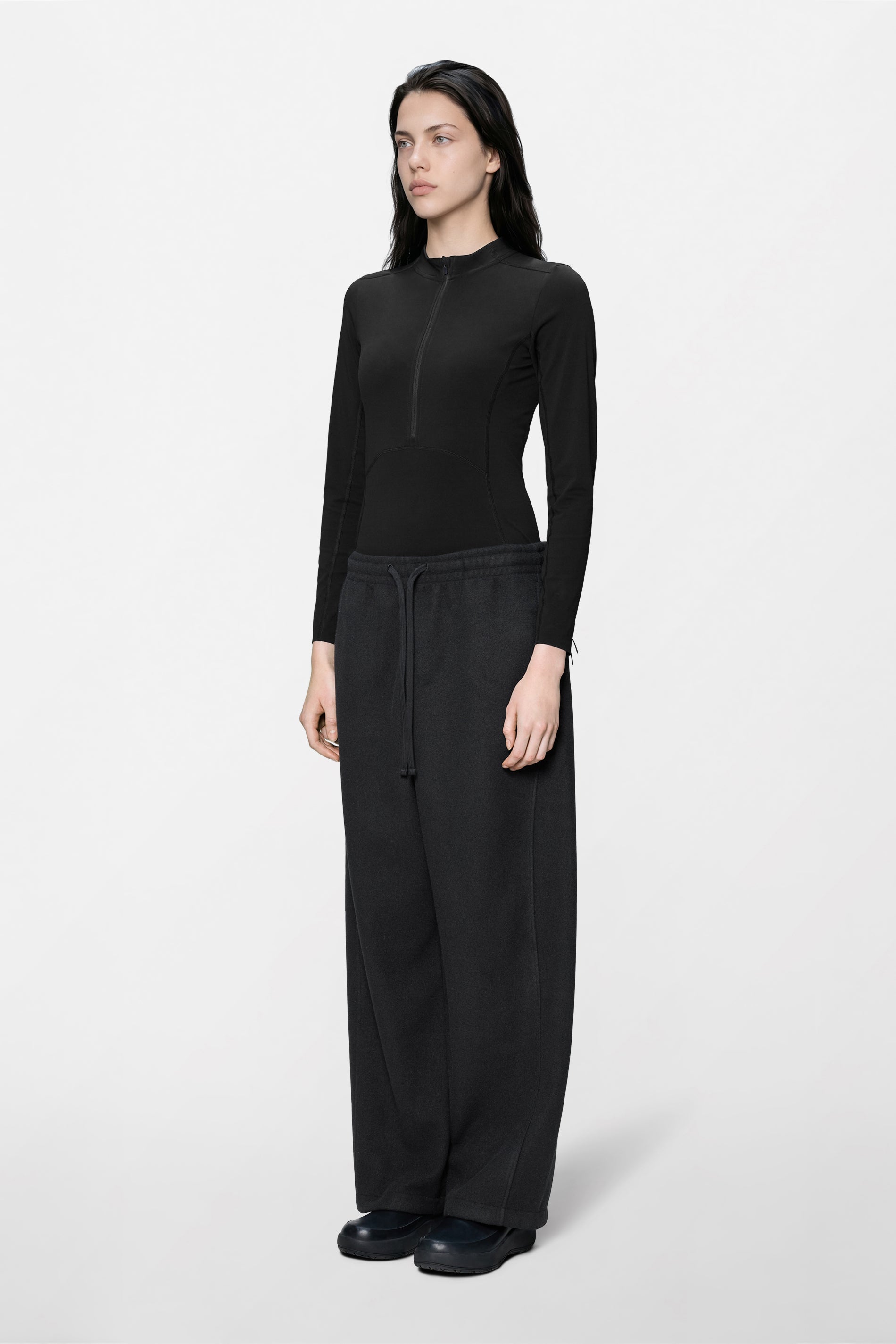 RAINS Fleece Pants Black Pants