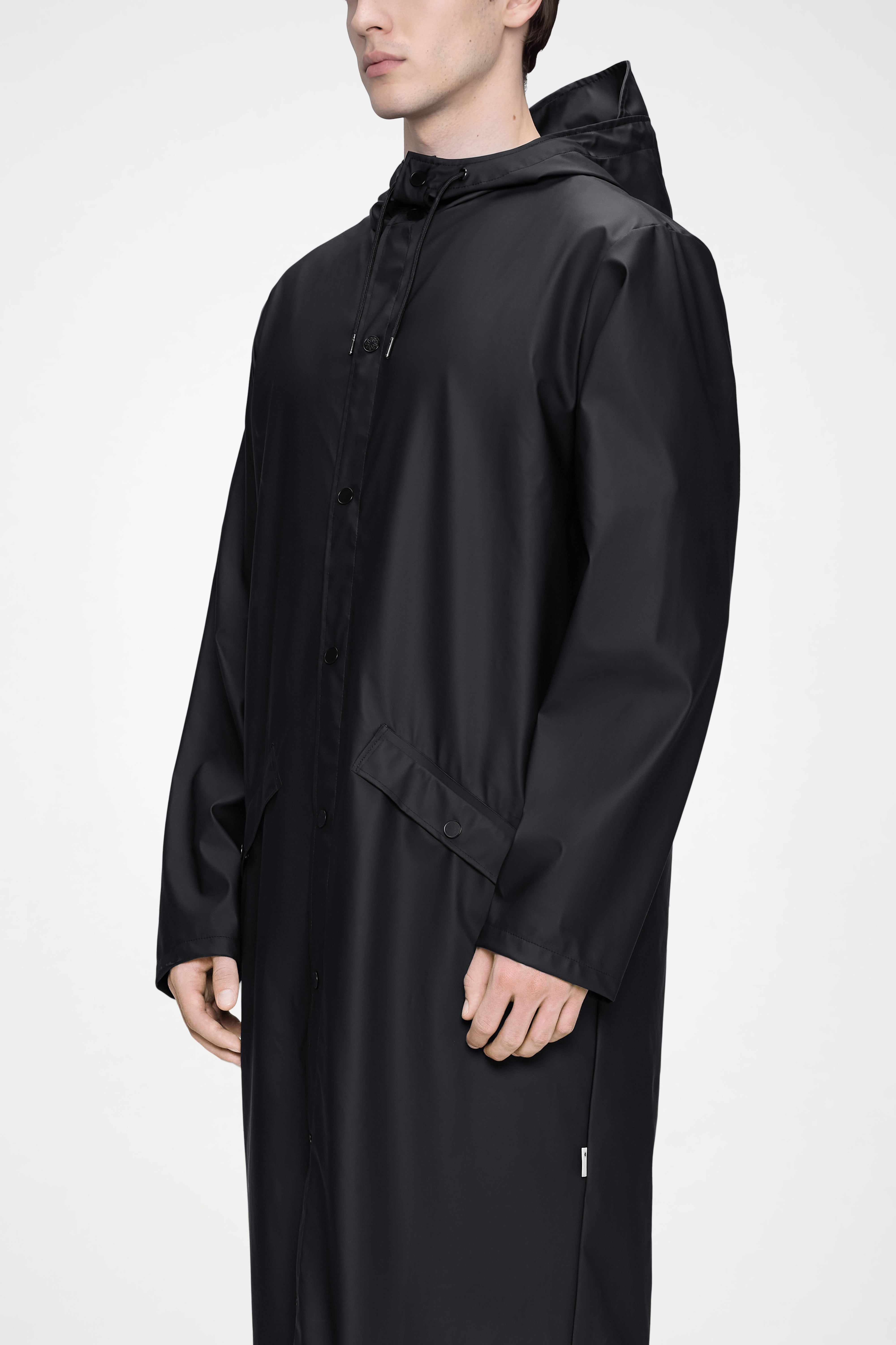 RAINS Longer Jacket Black Jacket