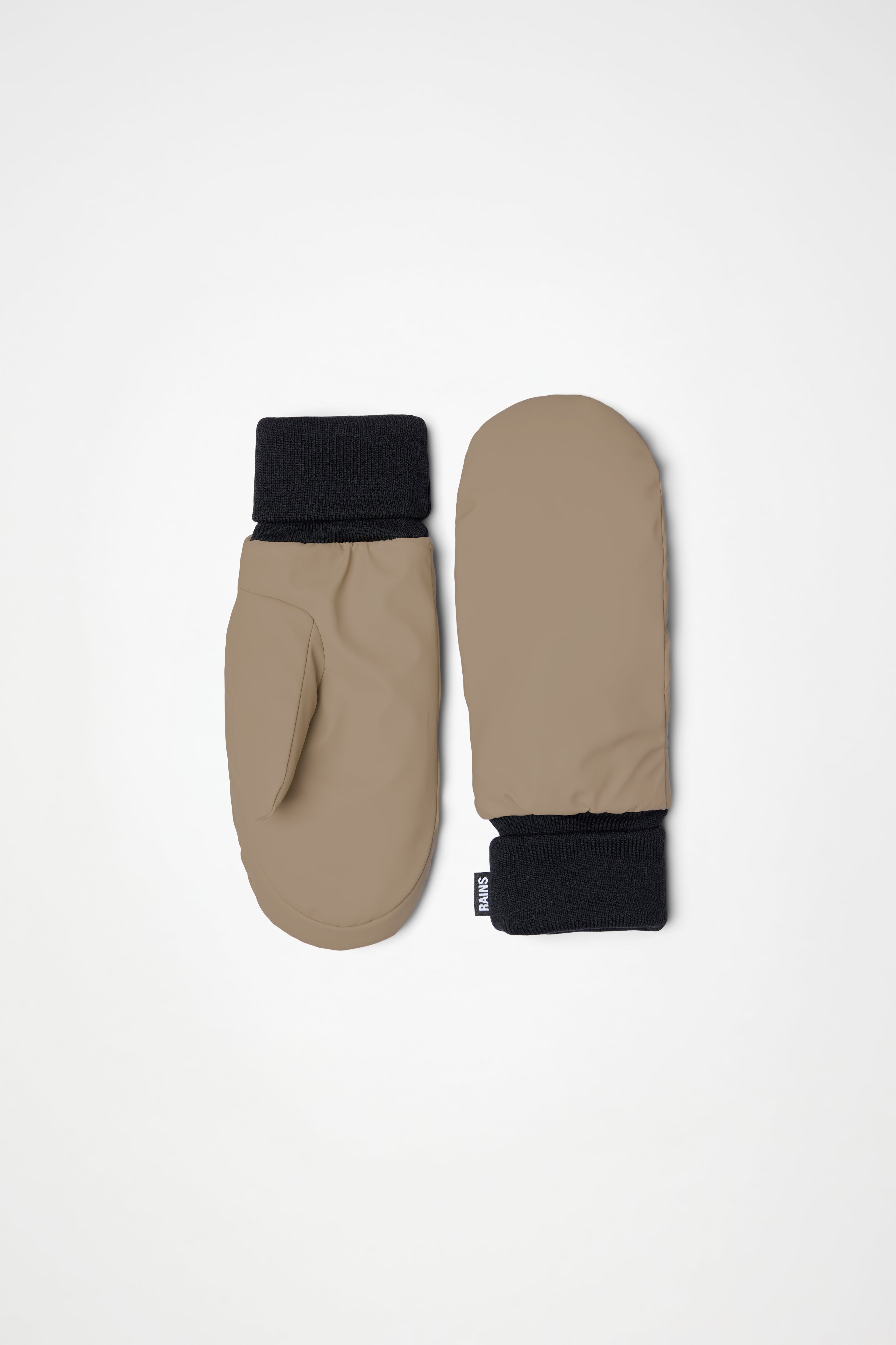 RAINS Alta Puffer Mittens Beige Gloves