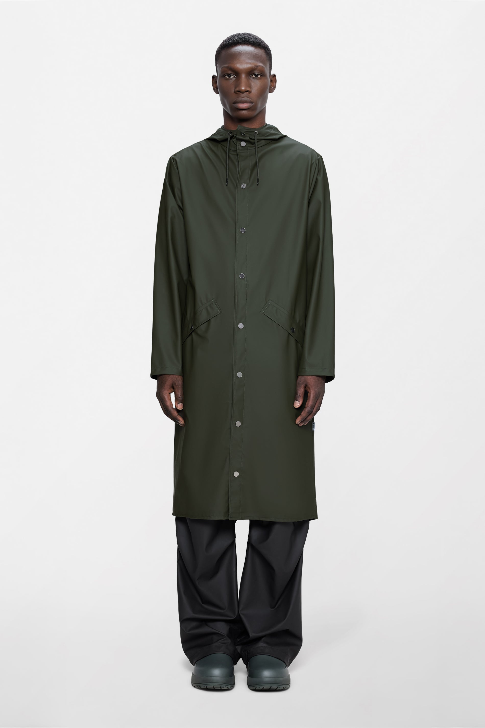 RAINS Longer Jacket Green Jacket