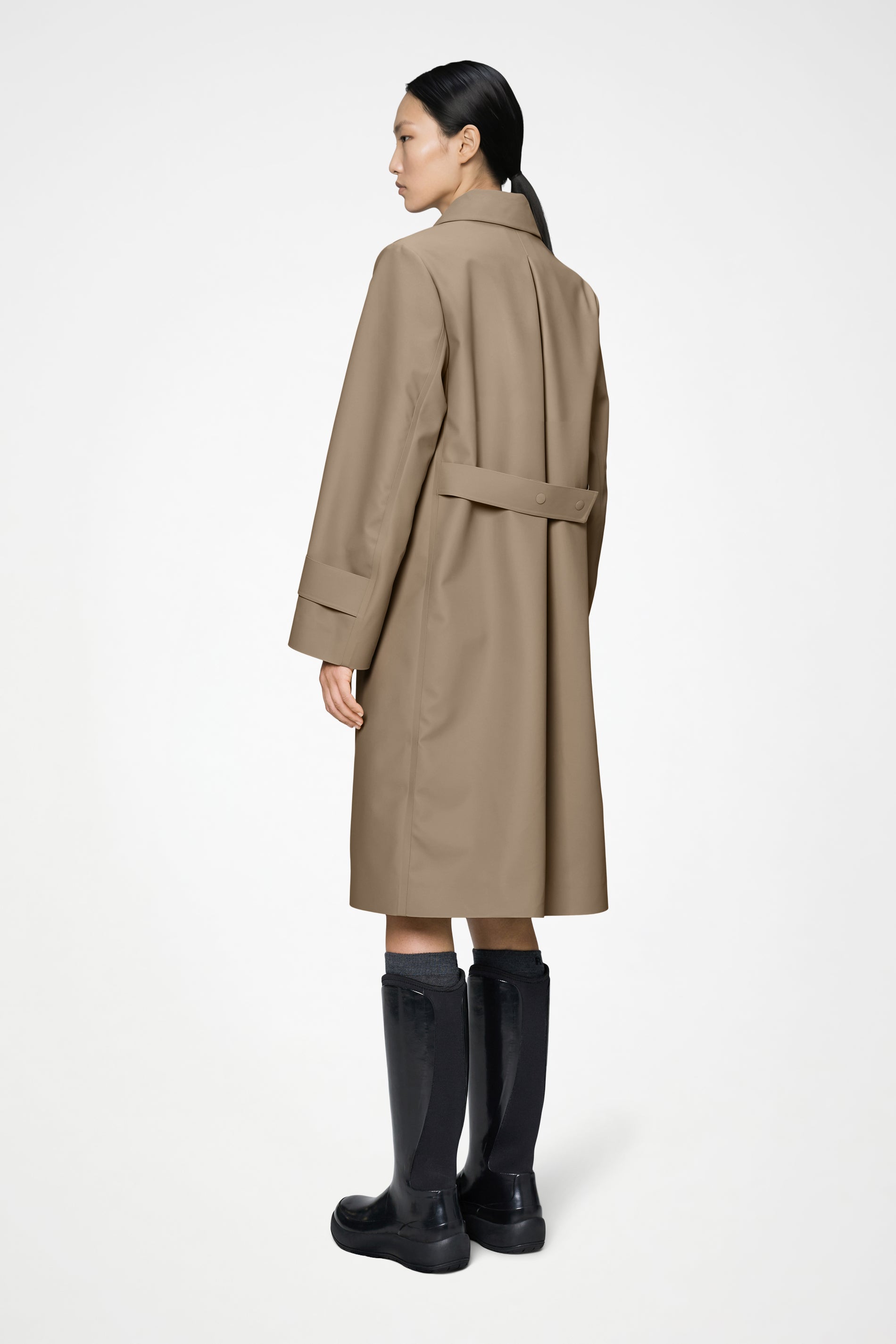 RAINS Nara Long W Jacket Beige Jacket