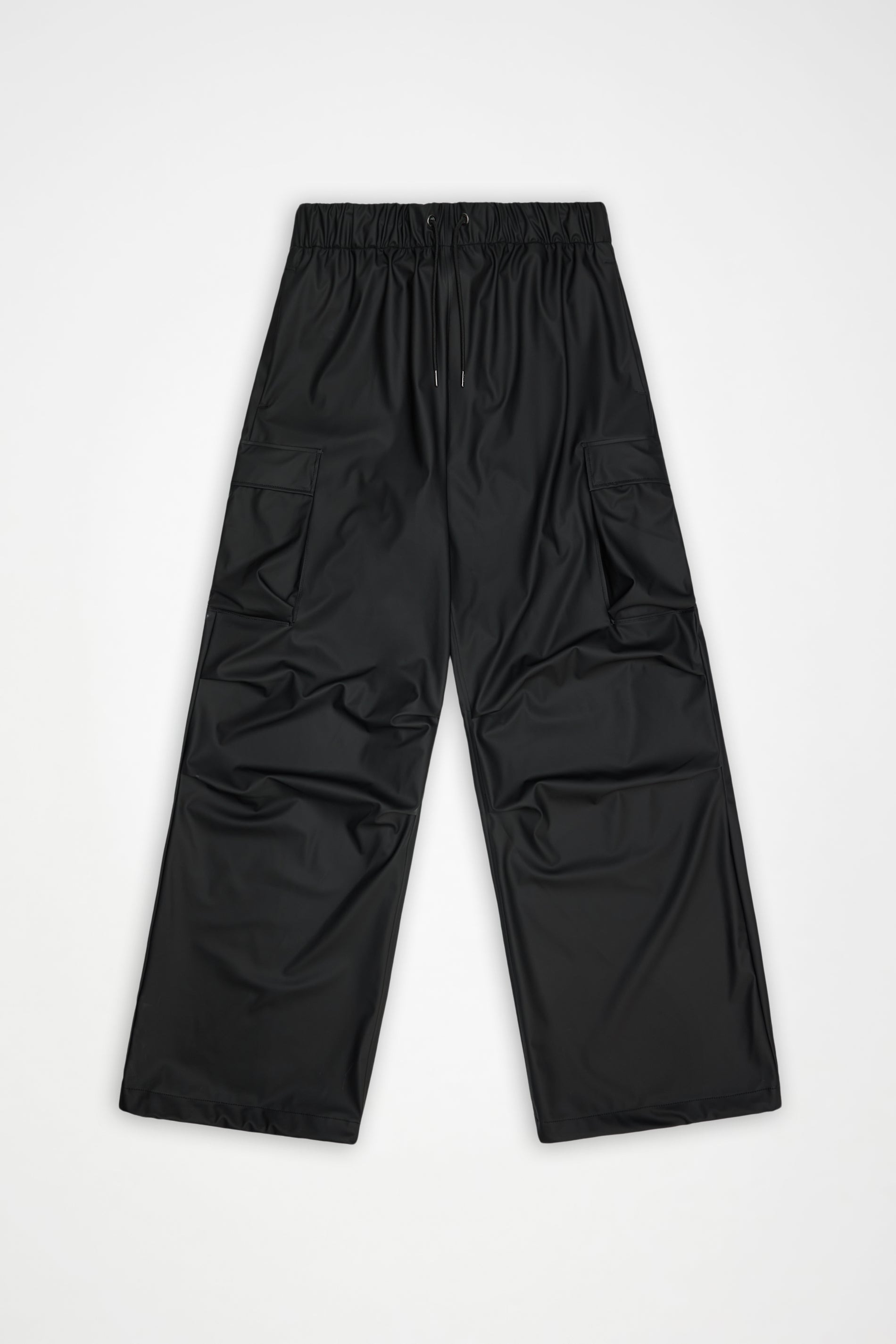 RAINS Pocket Rain Pants Wide Black Pants