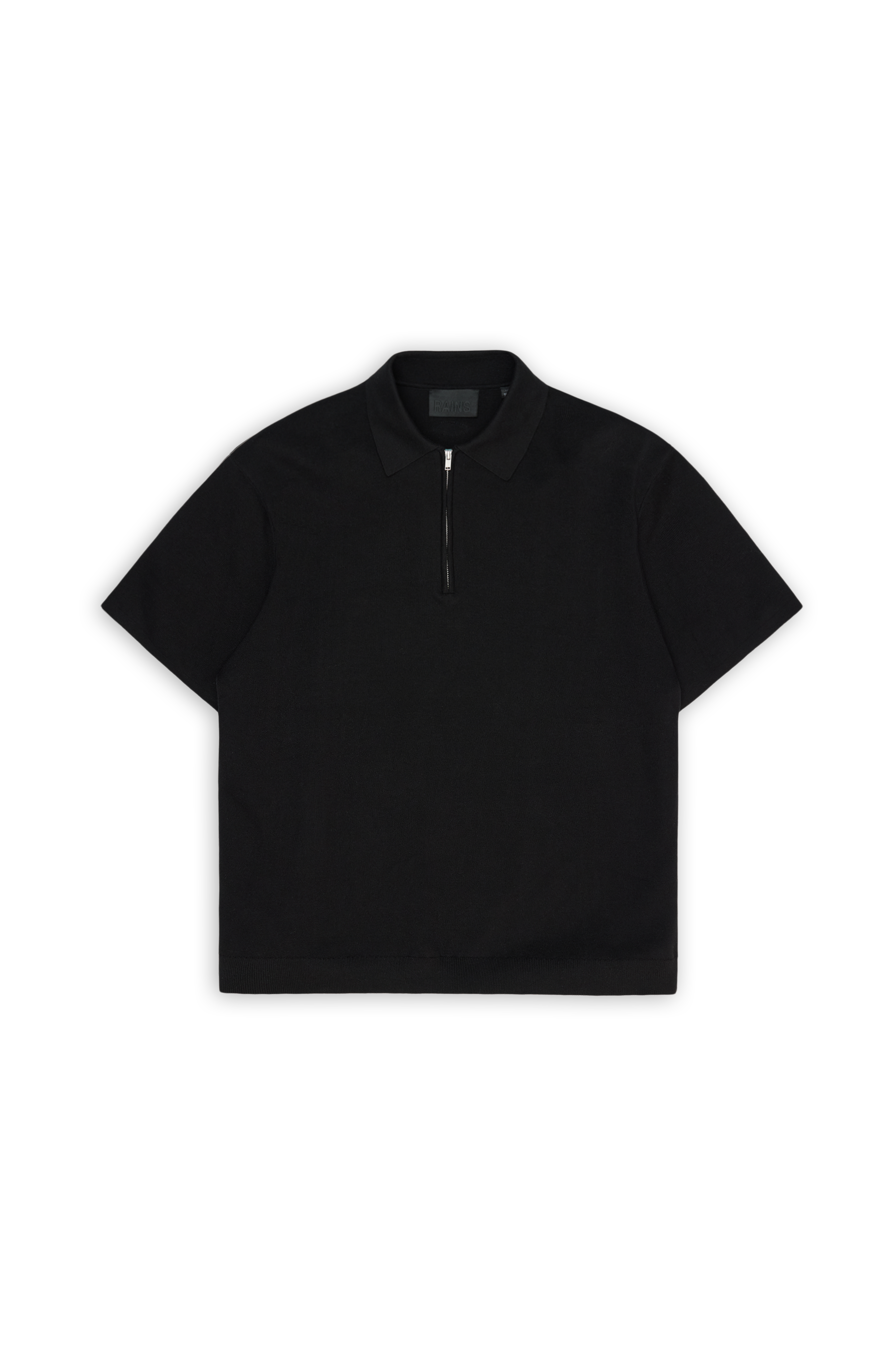 RAINS Short Sleeve Polo Black Short Sleeve