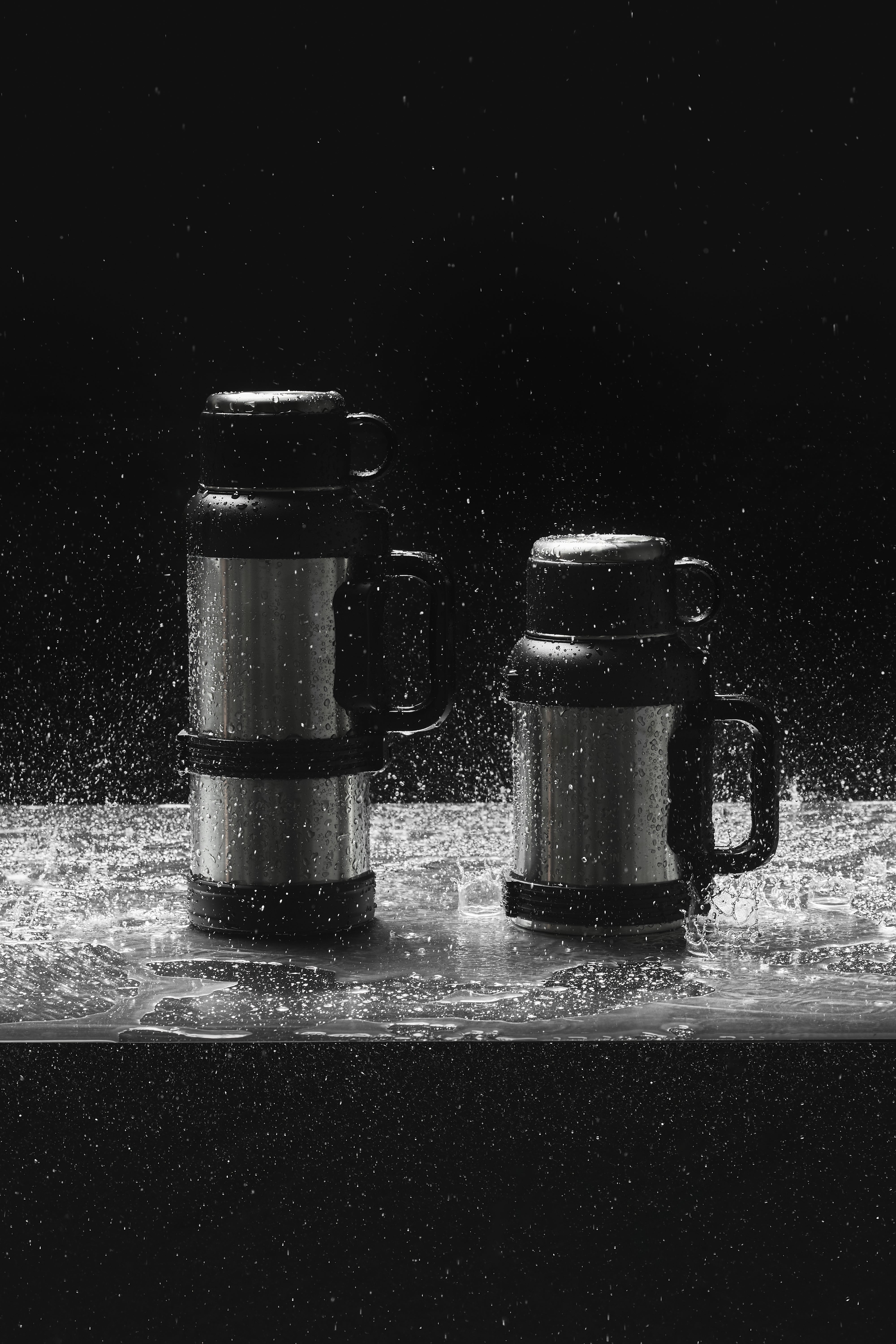 RAINS Stainless Steel Tumbler Vacuum Flask 2000ml Steel Coffee Mugs
