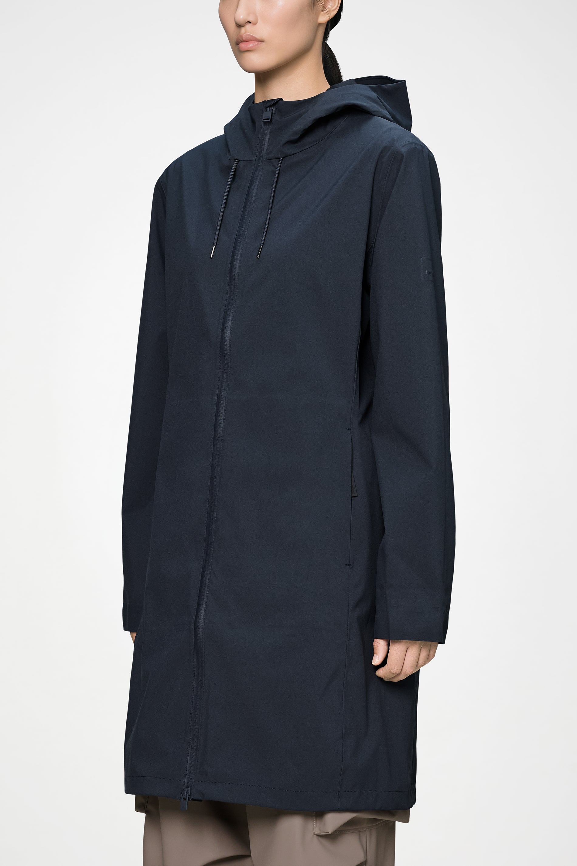RAINS Suva Hardshell Long W Jacket Navy Jacket