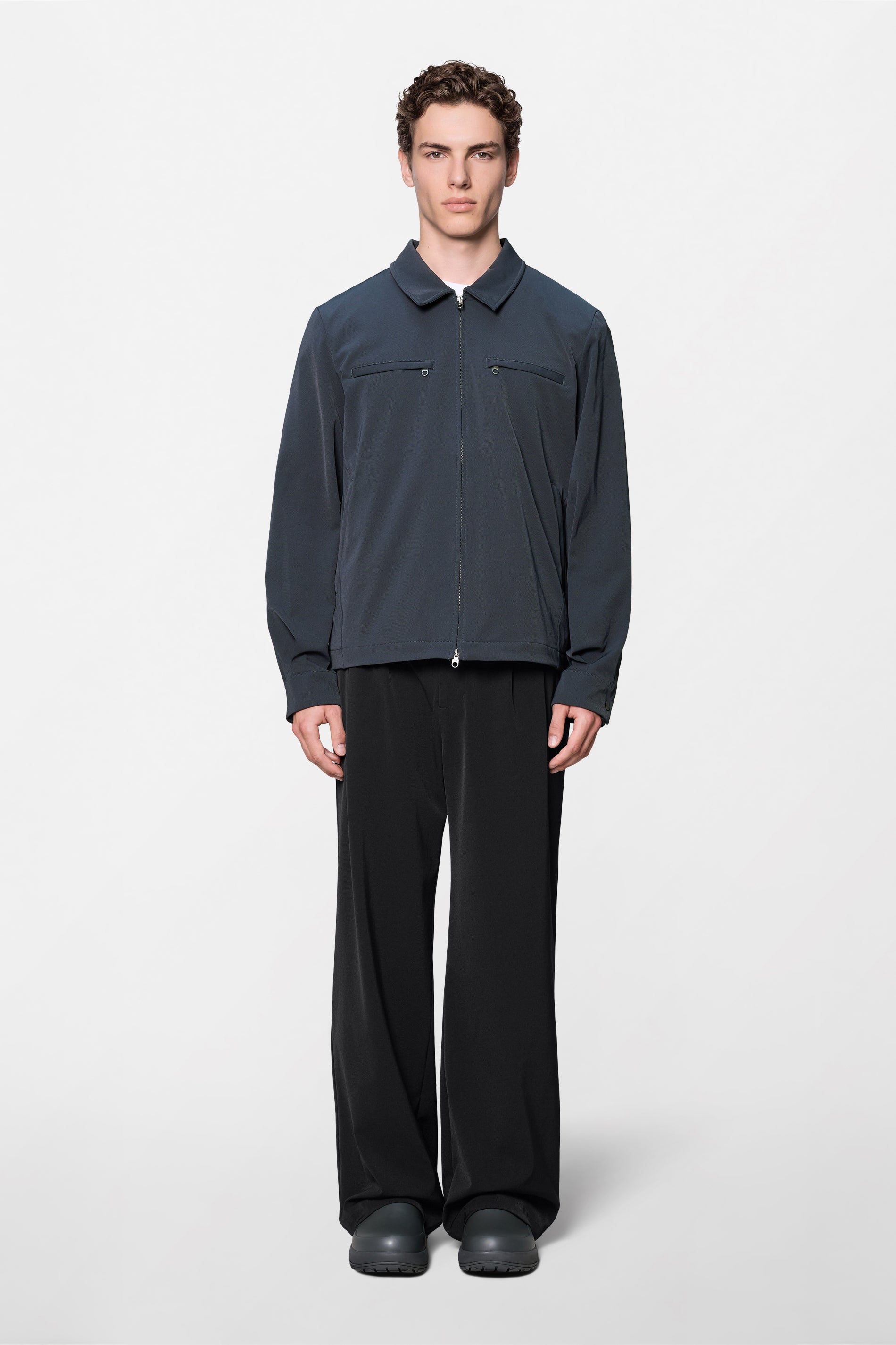 RAINS Tech Woven Overshirt Veil Long Sleeve
