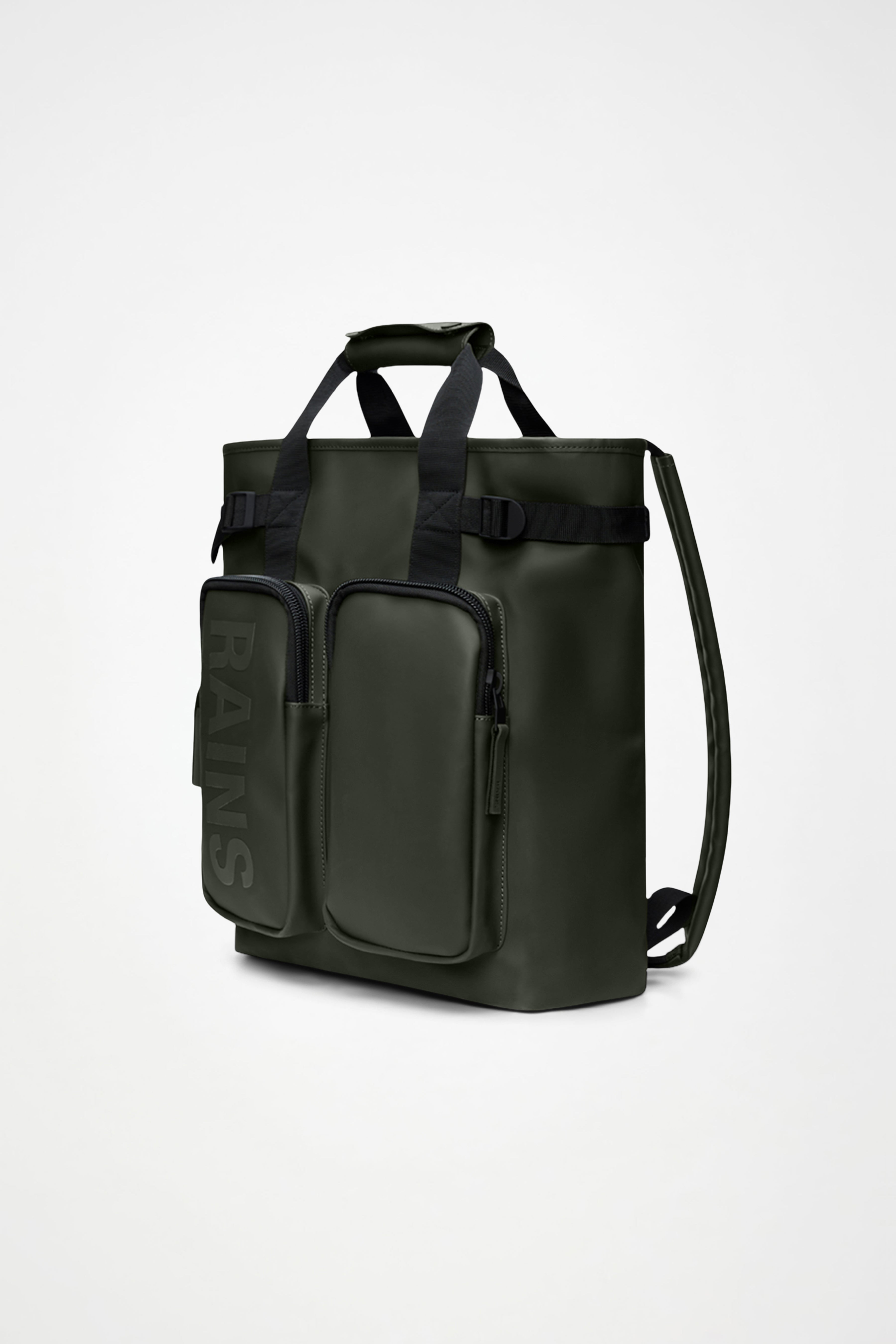 RAINS Texel Tote Backpack Green 15L H43 x D12.50 x W32 cm Backpack